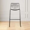 Alpha Black Metal Bar Stool