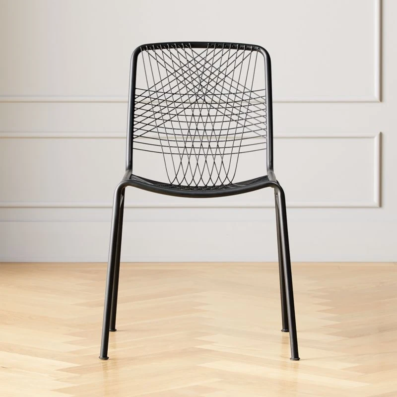 Alpha Black Metal Chair