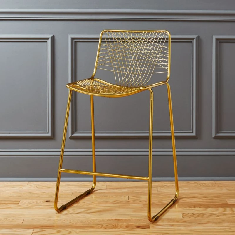 Alpha Brass Counter Stools Set Of 2