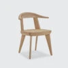 Brutus Armchair Cane | Natural Vienna Cane | White Oak, Raw Effect