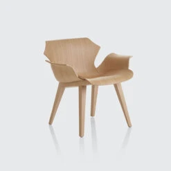 Petal Lounge Armchair | White Oak, Raw Effect