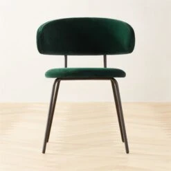 Birba Peacock Blue Velvet Dining Chair