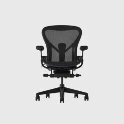 Aeron Chair, Medium (B), Onyx | Onyx | Fully Adjustable Arms | Size B