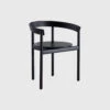 Comma Chair With Arms | No Upholstery | Black Stained Beech