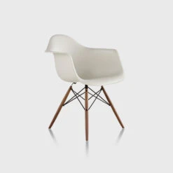 Eames® Moulded Plastic Armchair, Dowel | White | Black | Walnut