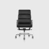 Eames® Soft Pad Executive Chair | Black Leather | Polished Aluminum | Pneumatic | Hard Floors & Carpet