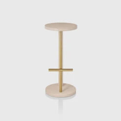 Spot Stool | Brass | White Ash | Bar Height
