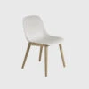 Muuto Fiber Side Chair, Wood Base | White & Oak