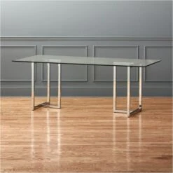 Silverado Chrome 80" Rectangular Dining Table