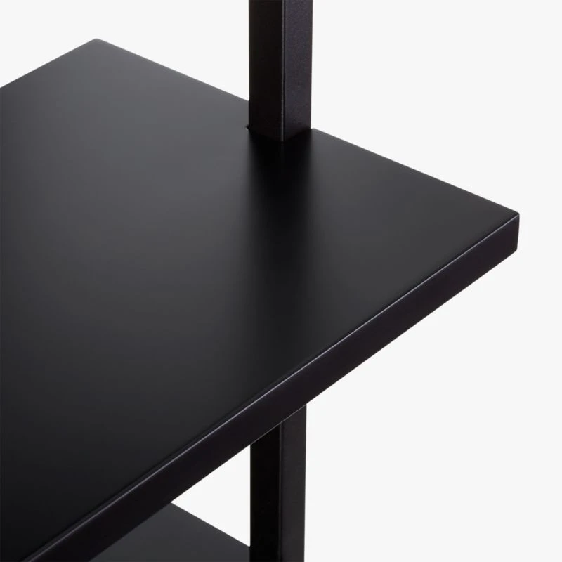 Stairway Black Wall-Mounted Bookcase - 72.5" Height - Image 5