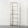Tesso Brass Metal Wall Mount Bookshelf