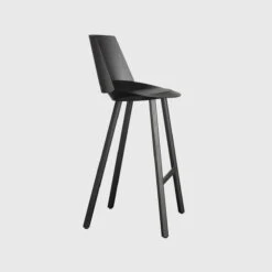 Jean Stool With Backrest | Bar | Jet Black